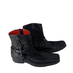 Mark Nason boots ankle leather boots Italy Corleone Cross moto biker black 10.5